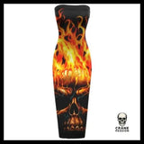 Robe Tête de Mort En Feu - Crâne Passion