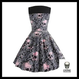 Robe Tête de Mort Fleurie - Crâne Passion