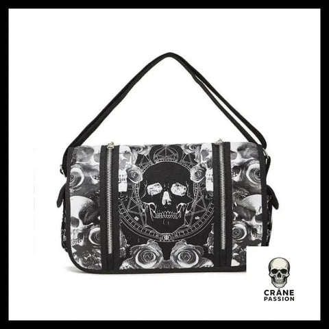 Sac à Main Tête de Mort Crânes et Roses - Crâne Passion