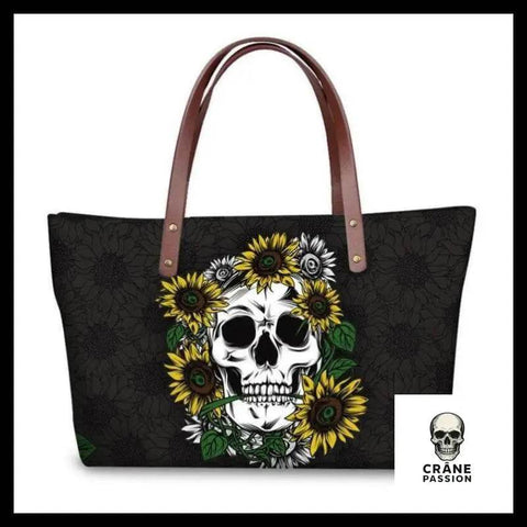 Sac à Main Tête de Mort Tournesols - Crâne Passion