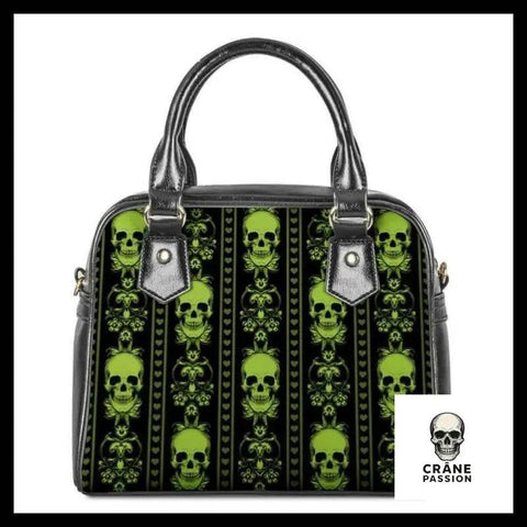 Sac à Main Tête de Mort Vert Fluo - Crâne Passion