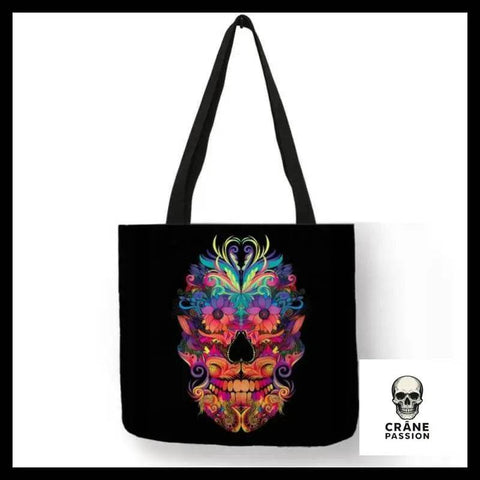 Sac Tête de Mort Fleurs Du Soir - Crâne Passion