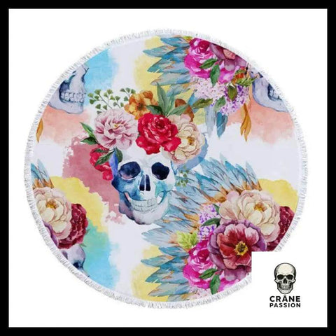 Serviette de Bain Fleurs - Crâne Passion
