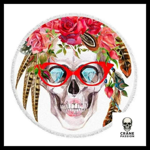 Serviette Crâne Lunettes - Crâne Passion