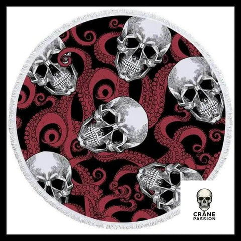 Serviette Crâne Pieuvre - Crâne Passion