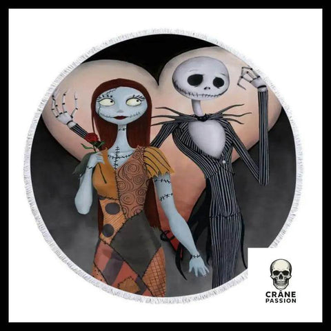 Serviette Squelette Amoureux - Crâne Passion