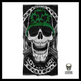 Serviette Tête de Mort Casque - Crâne Passion