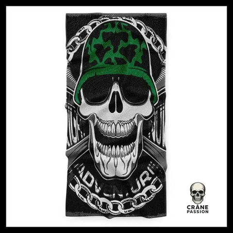 Serviette Tête de Mort Casque - Crâne Passion