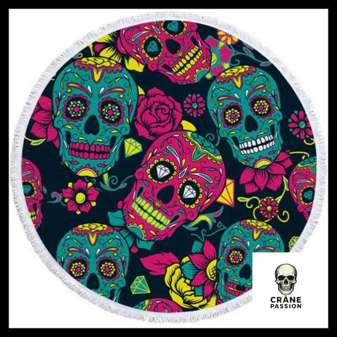 Serviette Tête de Mort Fête Mexicaine - Crâne Passion