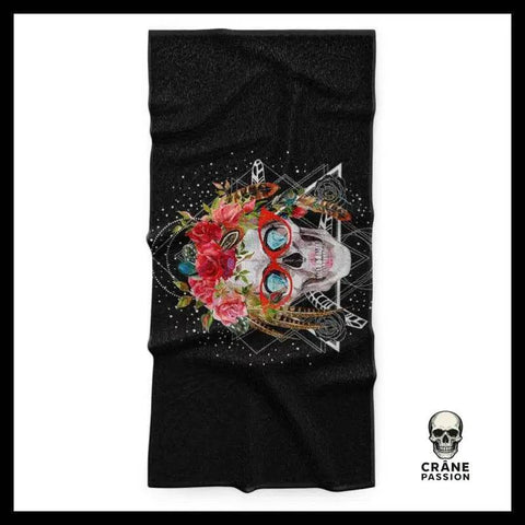 Serviette Tête de Mort Lunette - Crâne Passion