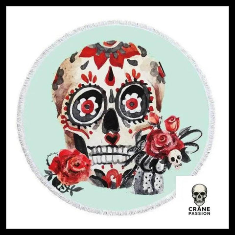 Serviette Tête de Mort Mexicaine Dessin - Crâne Passion