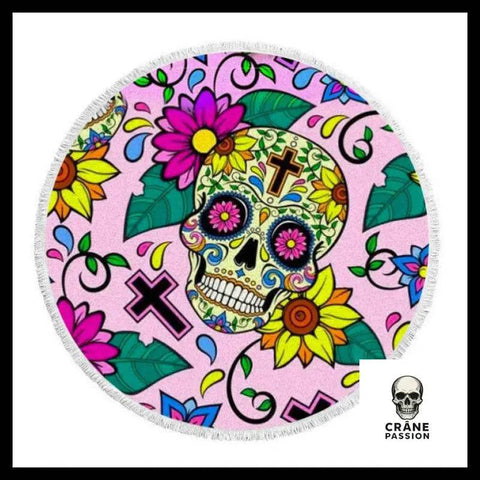 Serviette Tête de Mort Mexicaine Sombrero - Crâne Passion