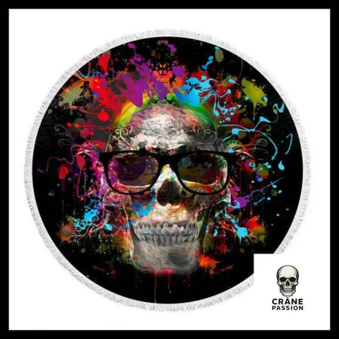 Serviette Tête de Mort Moderne - Crâne Passion