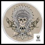 Serviette Tête de Mort Plume - Crâne Passion