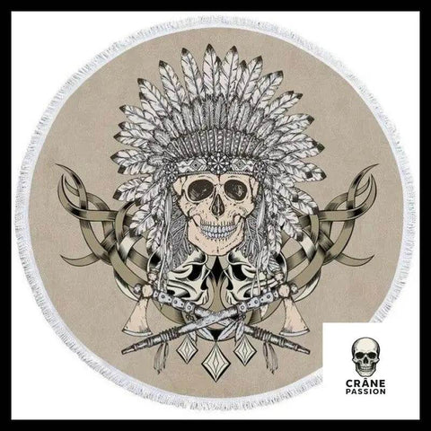 Serviette Tête de Mort Plume - Crâne Passion