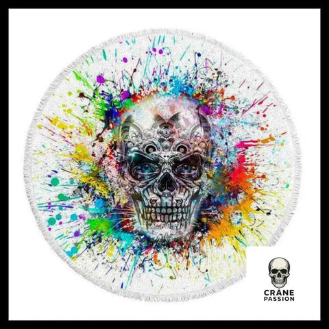 Serviette Tête de Mort Psychédélique - Crâne Passion