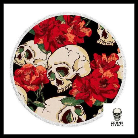 Serviette Tête de Mort Romantique - Crâne Passion