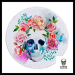Serviette Tête de Mort Et Roses - Crâne Passion