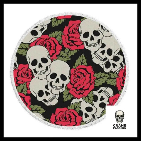 Serviette Tête de Mort Sombre - Crâne Passion