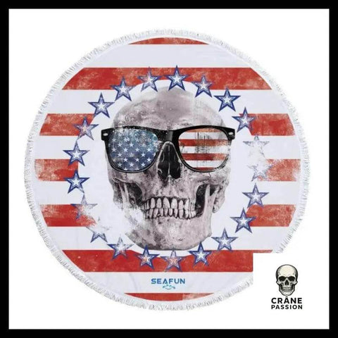 Serviette USA - Crâne Passion