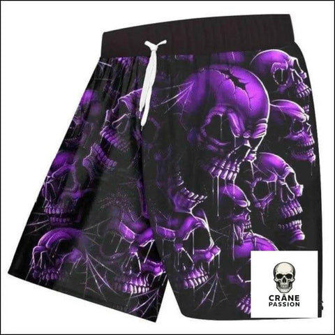 Short Biker Homme - Crâne Passion
