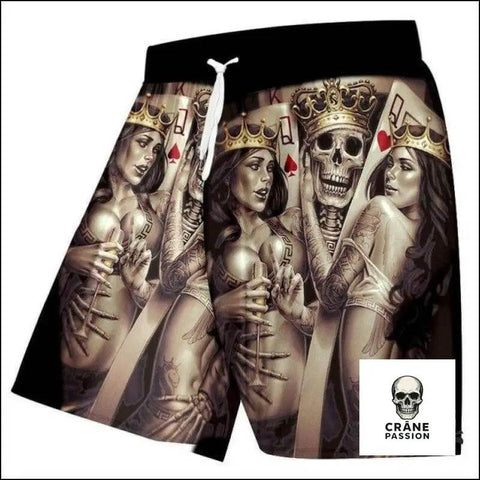 Short Crâne Poker - Crâne Passion