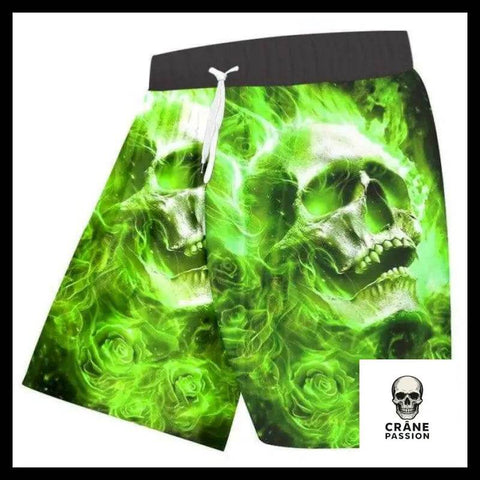 Short Crâne Vert - Crâne Passion