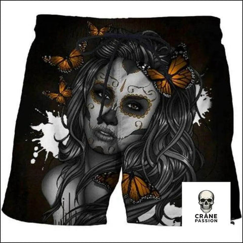 Short Santa Muerte - Crâne Passion