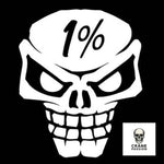 Sticker 1% - Crâne Passion