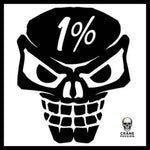Sticker 1% - Crâne Passion