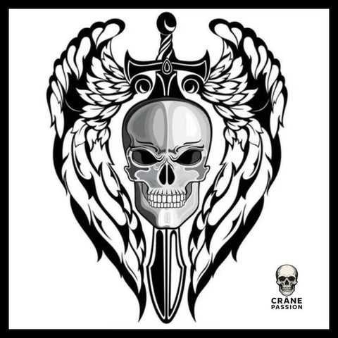Sticker Ailes d'Ange - Crâne Passion