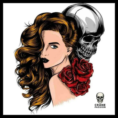 Sticker Amour Macabre - Crâne Passion