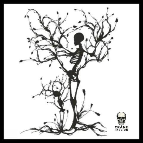 Sticker Arbre - Crâne Passion