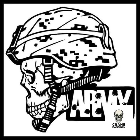 Sticker Army - Crâne Passion