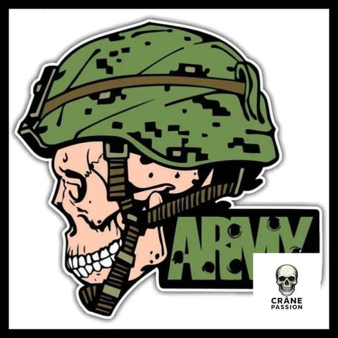 Sticker Army Design - Crâne Passion