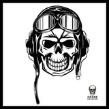 Sticker Aviation - Crâne Passion