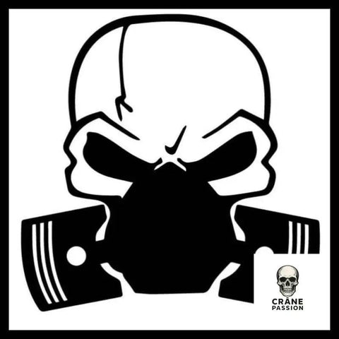 Sticker Biker Vintage - Crâne Passion