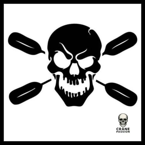 Sticker Canoë - Crâne Passion