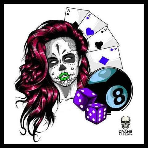 Sticker Casino - Crâne Passion