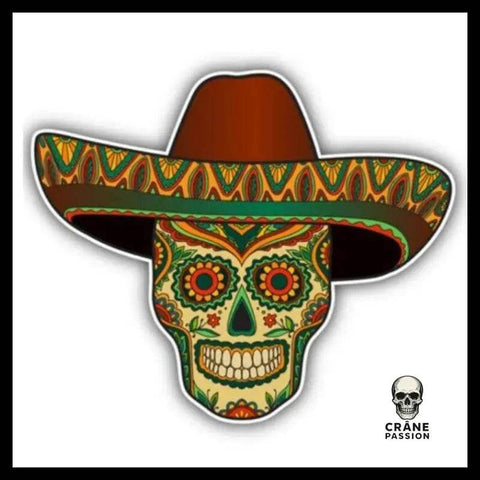 Sticker Chapeau Mexicain - Crâne Passion