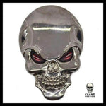 Sticker Crâne 3D Argent - Crâne Passion
