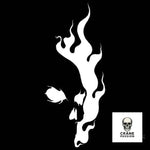 Sticker Crâne Flamme - Crâne Passion