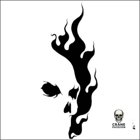 Sticker Crâne Flamme - Crâne Passion
