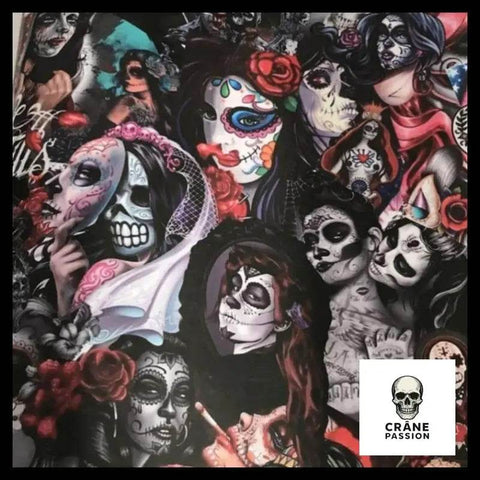 Sticker Crâne Mexicain Femme - Crâne Passion