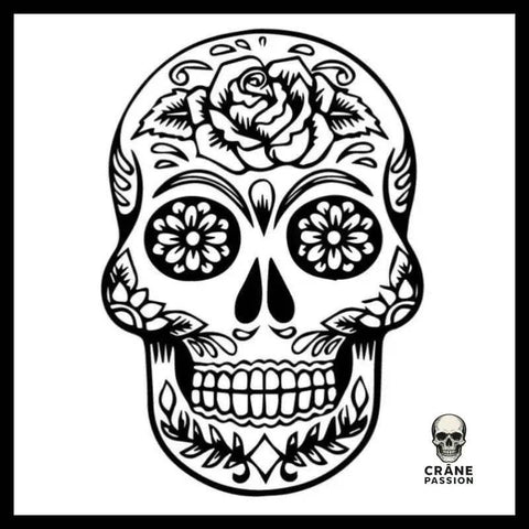 Sticker Crâne Mexicain Homme - Crâne Passion