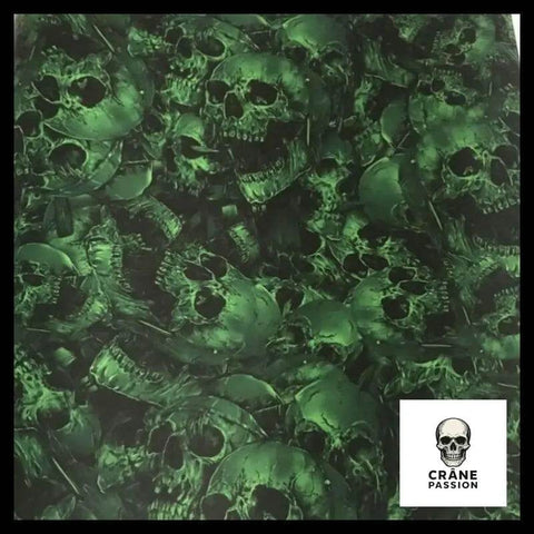 Sticker Crâne Vert - Crâne Passion