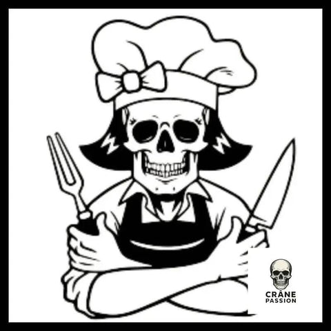Sticker Cuisinier - Crâne Passion