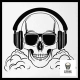 Sticker DJ - Crâne Passion