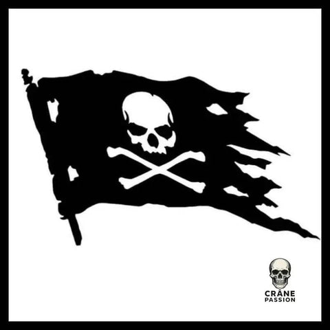 Sticker Drapeau Macabre - Crâne Passion