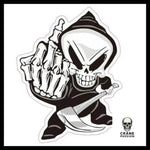 Sticker Faucheuse Skull - Crâne Passion